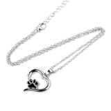 Hollow Pet Paw Footprint Chain Necklace Cat Design Accessories Pet Clever 