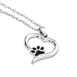 Hollow Pet Paw Footprint Chain Necklace Cat Design Accessories Pet Clever 