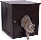Home Decorative Cat Litter Box Enclosure and Side Table Cat Litter Boxes & Litter Trays Pet Clever 