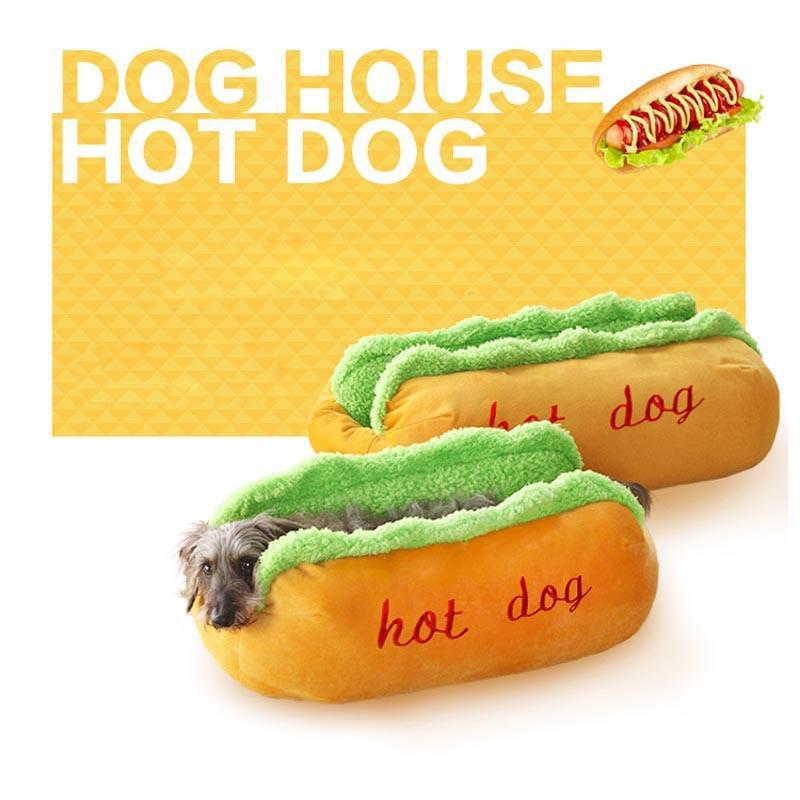 Hot Dog House Bed With Removable Cushion & Waterproof Bottom Dog Beds & Blankets Pet Clever Large 