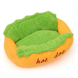 Hot Dog House Bed With Removable Cushion & Waterproof Bottom Dog Beds & Blankets Pet Clever 