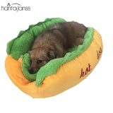 Hot Dog House Bed With Removable Cushion & Waterproof Bottom Dog Beds & Blankets Pet Clever 