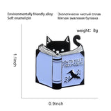 How to Kill A Mockingbird Reading Cat Pins Cat Design Accessories Pet Clever 