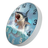 Hungry Great White Shark Wall Ocean Animal Aquarium Silent Non Ticking Other Pets Design Accessories Pet Clever 
