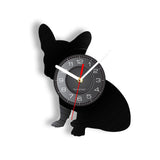 I Love DOG Quote French Bulldog Wall Clock Dog Breed Bulldog Vinyl Record Clock Home Decor Dogs Pet Clever 