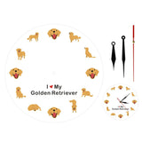 I love My Golden Retriever Wall Clock Dog Design Accessories Pet Clever 