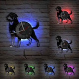 I Love Rottweiler Rottie Love Home Art Decor Wall Clock German Dog Breed Rottweiler Vinyl Record Wall Clock Home Decor Dogs Pet Clever With LED C 