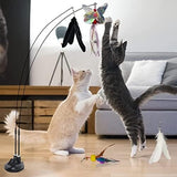 Interactive Cat Toys with Super Suction Cup with Bells for Indoor with Bell Detachable 3 Cat Pet Clever 