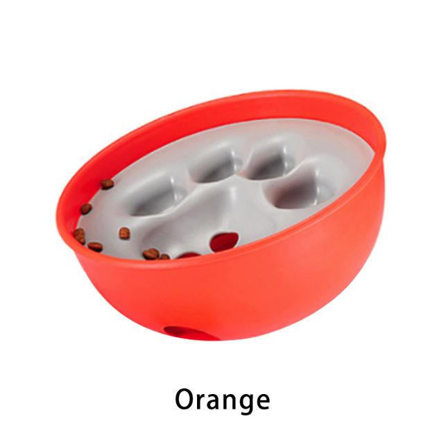 Interactive Slow Feeder Pet Bowl Dog Bowls & Feeders Pet Clever Orange 