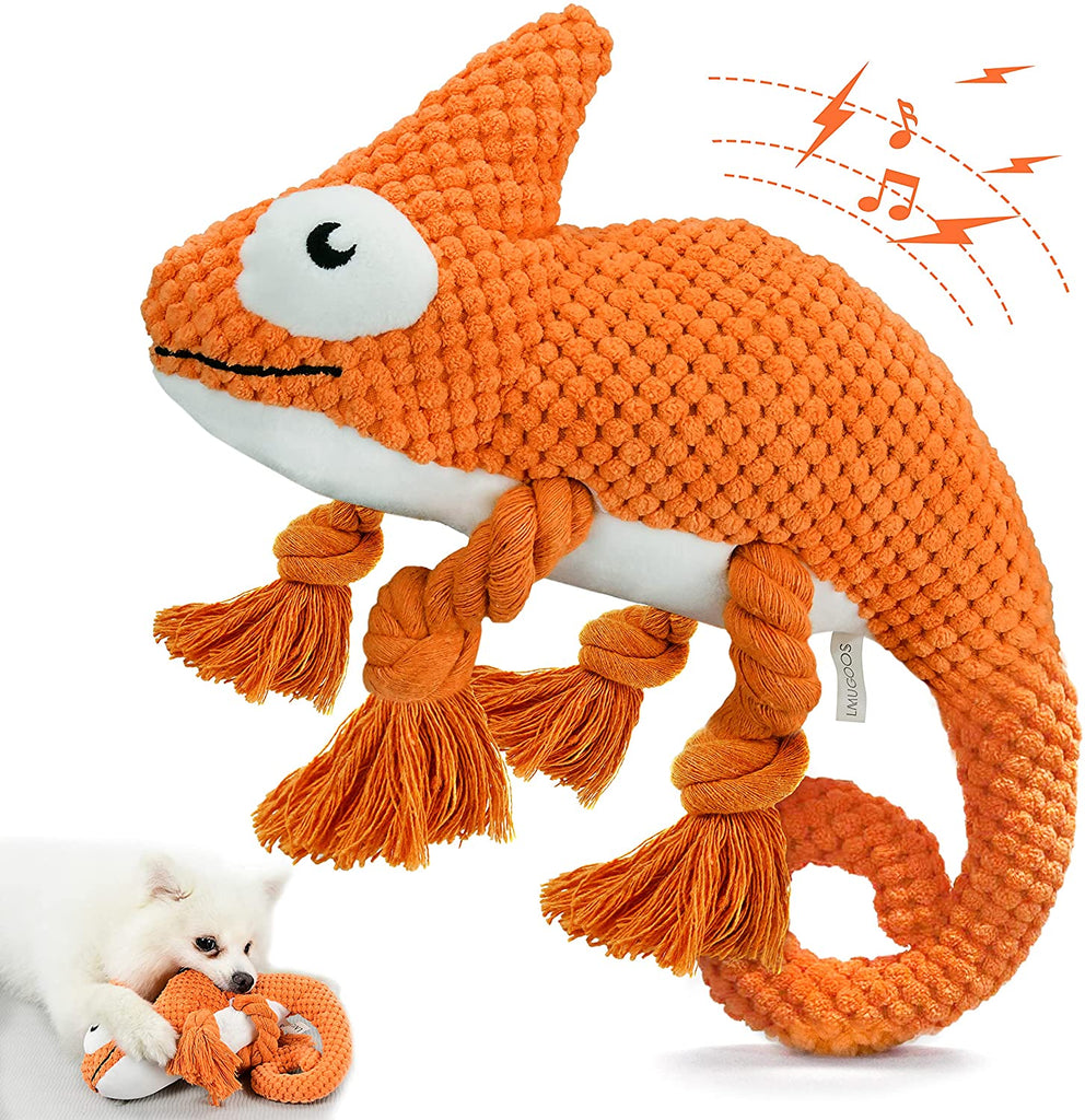 Plush Dog Toys Lizards Stuffed Cute Squeaky Pet Rope Toys For