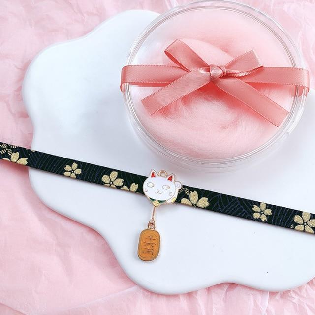 Japanese Style Cat Choker Cat Design Accessories Pet Clever A 