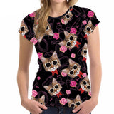 Jolly Cat Face All-Over Print Designs Cat Design T-Shirts Pet Clever 