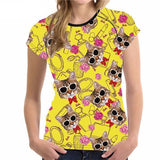 Jolly Cat Face All-Over Print Designs Cat Design T-Shirts Pet Clever Style 3 S 