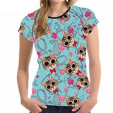 Jolly Cat Face All-Over Print Designs Cat Design T-Shirts Pet Clever Style 4 S 