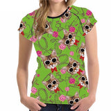 Jolly Cat Face All-Over Print Designs Cat Design T-Shirts Pet Clever Style 2 S 