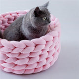 Knitted Pet Nest Dog Beds & Blankets Pet Clever pink S 