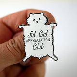 Lazy Fat Appreciation Club Pin Cat Design Accessories Pet Clever 
