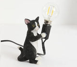 LED Cat Design Bedroom Lamp Cat Design Accessories Pet Clever Blue 