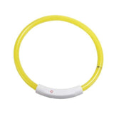 LED Dog Collar Dog Leads & Collars Pet Clever Yellow S 