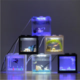 LED Light Mini Building Block Fish Tank Fish Tank Pet Clever 