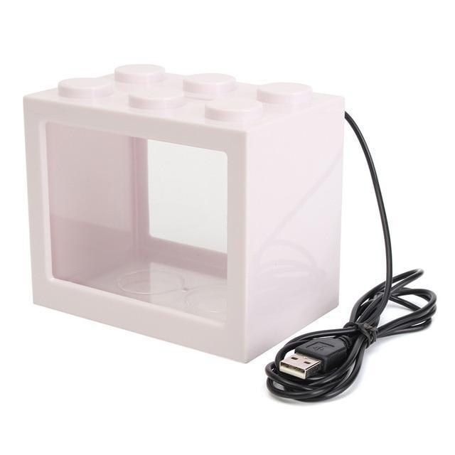 LED Light Mini Building Block Fish Tank Fish Tank Pet Clever White 