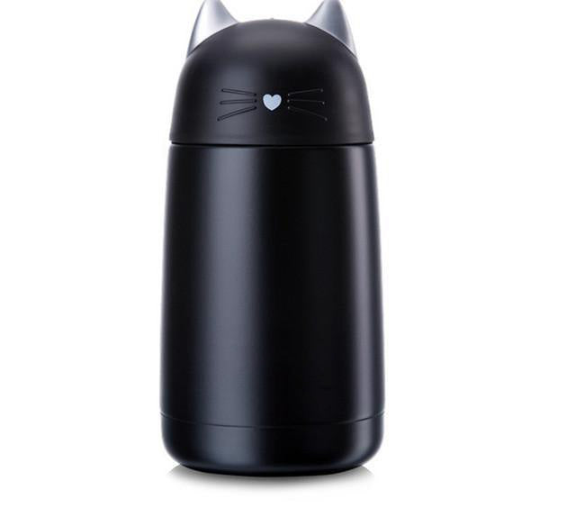 Limited Edition Cat Thermos Mug Home Decor Cats Pet Clever Black 