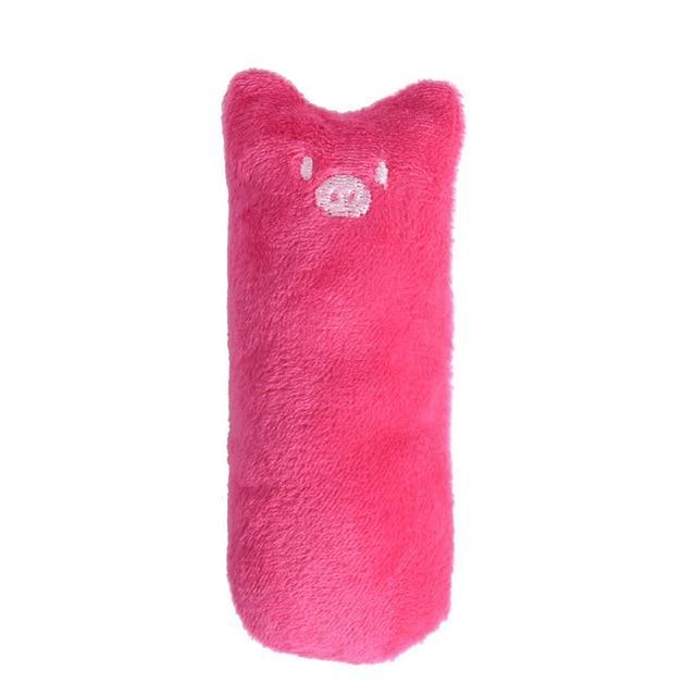 Lovely Animal Shaped Plush Catnip Toy Cat Toys Pet Clever Rose Red 