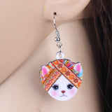 Lovely Cat Acrylic Earrings Cat Design Accessories Pet Clever 