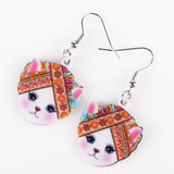 Lovely Cat Acrylic Earrings Cat Design Accessories Pet Clever 
