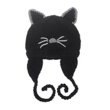 Lovely Cat Ear Winter Beanie Cat Design Accessories Pet Clever black 