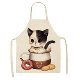 Lovely Cat Pattern Kitchen Apron Cat Design Accessories Pet Clever P 
