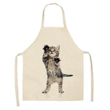 Lovely Cat Pattern Kitchen Apron Cat Design Accessories Pet Clever D 