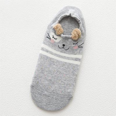 Lovely Cat Shaped Socks Cat Design Accessories Pet Clever Gray 