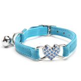Lovely Heart with Bell Design Cat Collar Cat Care & Grooming Pet Clever Blue 