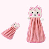 Lovey Cat Hanging Hand Towel Home Decor Cats Pet Clever Pink 