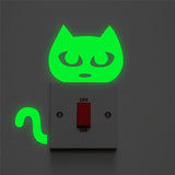 Luminous Cat Wall Sticker Cat Design Accessories Pet Clever 