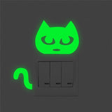 Luminous Cat Wall Sticker Cat Design Accessories Pet Clever 
