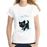 Meow Meow Meow Printer T-Shirt T-shirt Pet Clever Beige XS 