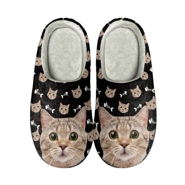 Meow-some Slippers: Casual Lightweight 3D Cat Print Cotton Slippers Pet Clever Style 1 37-38 
