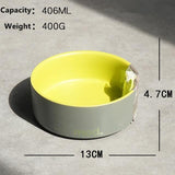 Minimalist Pet Feeding Bowl Cat Bowls & Fountains Pet Clever Yellow S 