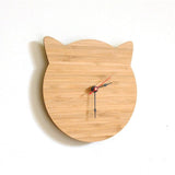 Modern Minimalist Lovely Cat Wall Clock Home Decor Cats Pet Clever Light Brown 