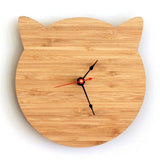 Modern Minimalist Lovely Cat Wall Clock Home Decor Cats Pet Clever 