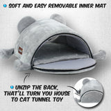 Mouse Cat House Bed With Removable Cushion & Waterproof Bottom Cat Beds & Baskets Pet Clever 