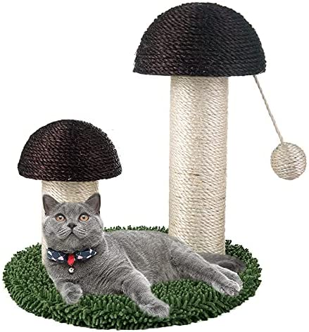 Mushroom Natural Durable Sisal Board Cat Scratchers Pole Cat Trees & Scratching Posts Pet Clever 