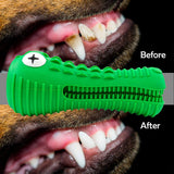 Natural Rubber Dog Dental Chew Toy with Cleaning Brush Toys Pet Clever 