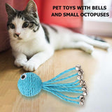 Octopus Shape Dog Cat Teasing Bell Toy Cat Toys Pet Clever 