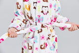 Owl Print Robe Hooded Bathrobe For You Pet Clever 