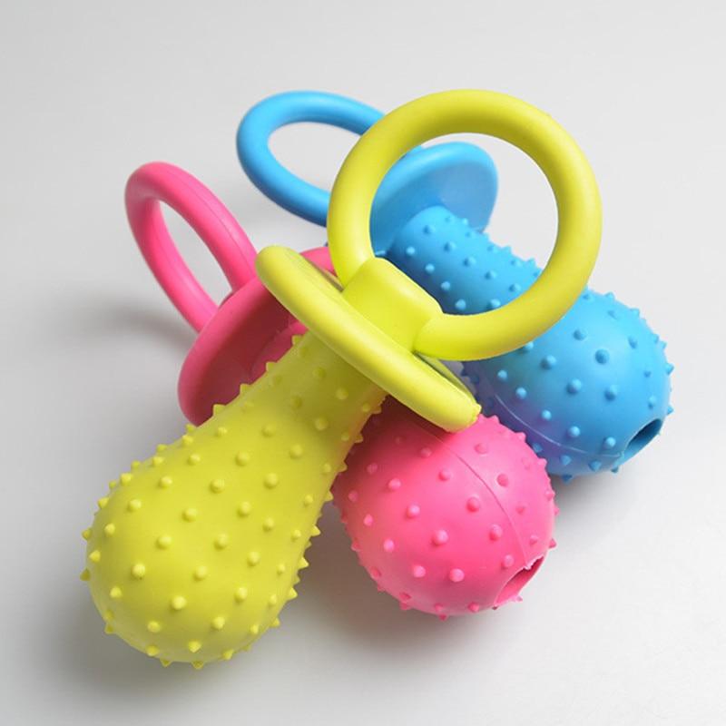 Pacifier Shape Dog Teething Chew Toy Toys Pet Clever S 