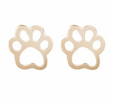 Paw Print Stud Earrings Cat Design Accessories Pet Clever 