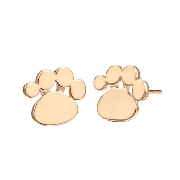 Paw Print Stud Earrings Cat Design Accessories Pet Clever 1 